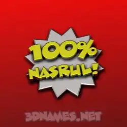 nasrul in 100 Percent style - 3D name wallpaper