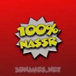 nassr in 100 Percent style - 3D name wallpaper