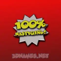 nastygirl in 100 Percent style - 3D name wallpaper