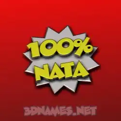 nata in 100 Percent style - 3D name wallpaper