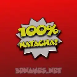 natacha in 100 Percent style - 3D name wallpaper