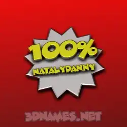 natalydanny in 100 Percent style - 3D name wallpaper