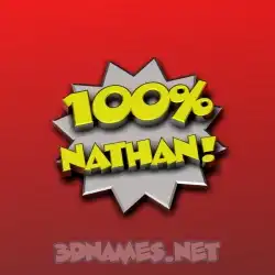 nathan in 100 Percent style - 3D name wallpaper
