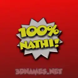 nathi in 100 Percent style - 3D name wallpaper