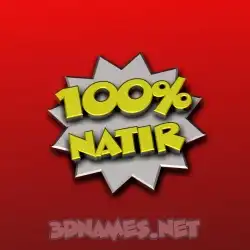 natir in 100 Percent style - 3D name wallpaper