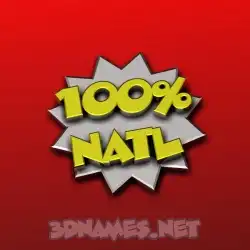 natl in 100 Percent style - 3D name wallpaper