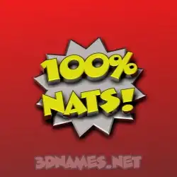nats in 100 Percent style - 3D name wallpaper