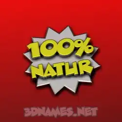 natur in 100 Percent style - 3D name wallpaper
