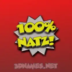 natz in 100 Percent style - 3D name wallpaper