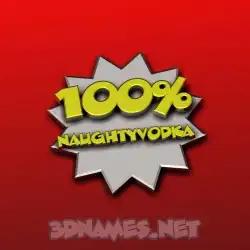 naughtyvodka in 100 Percent style - 3D name wallpaper