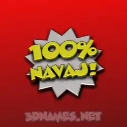 navaj in 100 Percent style - 3D name wallpaper