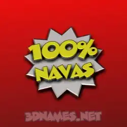 navas in 100 Percent style - 3D name wallpaper
