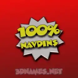 navdins in 100 Percent style - 3D name wallpaper