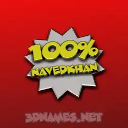 navedkhan in 100 Percent style - 3D name wallpaper