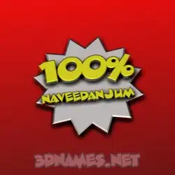 naveedanjum in 100 Percent style - 3D name wallpaper
