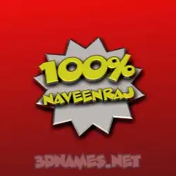 naveenraj in 100 Percent style - 3D name wallpaper