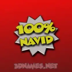 navid in 100 Percent style - 3D name wallpaper