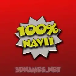 navii in 100 Percent style - 3D name wallpaper