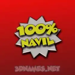 navil in 100 Percent style - 3D name wallpaper