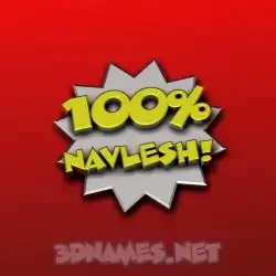 navlesh in 100 Percent style - 3D name wallpaper
