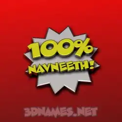 navneeth in 100 Percent style - 3D name wallpaper