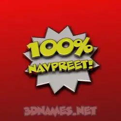 navpreet in 100 Percent style - 3D name wallpaper