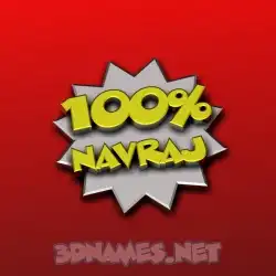 navraj in 100 Percent style - 3D name wallpaper