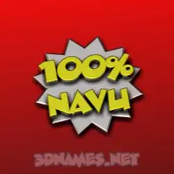 navu in 100 Percent style - 3D name wallpaper