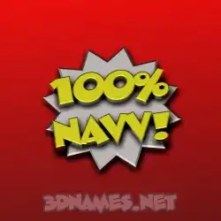navv in 100 Percent style - 3D name wallpaper