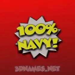 navy in 100 Percent style - 3D name wallpaper