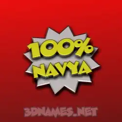 navya in 100 Percent style - 3D name wallpaper