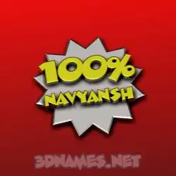 navyansh in 100 Percent style - 3D name wallpaper