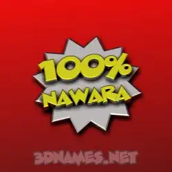 nawara in 100 Percent style - 3D name wallpaper