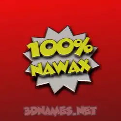 nawax in 100 Percent style - 3D name wallpaper