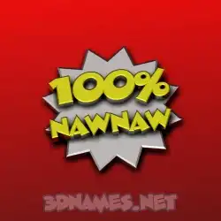 nawnaw in 100 Percent style - 3D name wallpaper