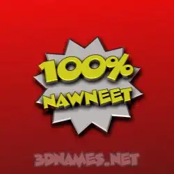 nawneet in 100 Percent style - 3D name wallpaper