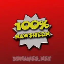 nawsheen in 100 Percent style - 3D name wallpaper