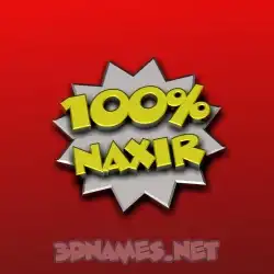 naxir in 100 Percent style - 3D name wallpaper