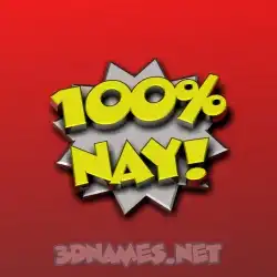 nay in 100 Percent style - 3D name wallpaper