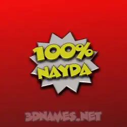 nayda in 100 Percent style - 3D name wallpaper