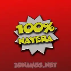 nayera in 100 Percent style - 3D name wallpaper
