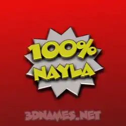 nayla in 100 Percent style - 3D name wallpaper