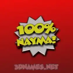 nayma in 100 Percent style - 3D name wallpaper