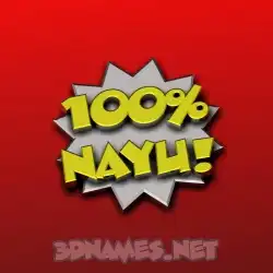 nayu in 100 Percent style - 3D name wallpaper