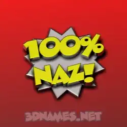 naz in 100 Percent style - 3D name wallpaper