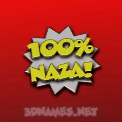 naza in 100 Percent style - 3D name wallpaper