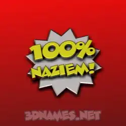 naziem in 100 Percent style - 3D name wallpaper