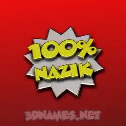 nazik in 100 Percent style - 3D name wallpaper