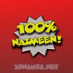 nazmeen in 100 Percent style - 3D name wallpaper