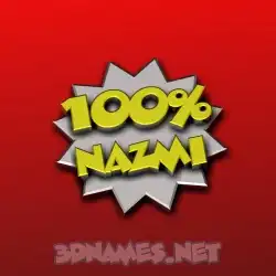 nazmi in 100 Percent style - 3D name wallpaper